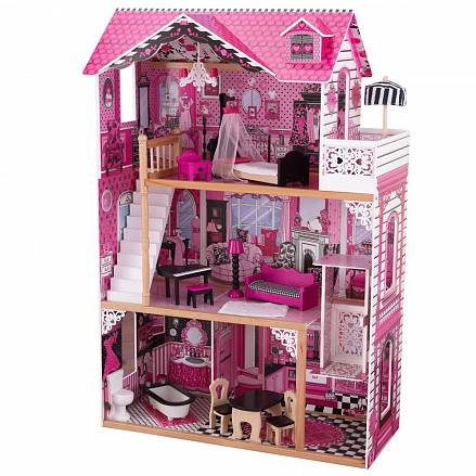 Кукольный домик для Барби с мебелью Амелия 